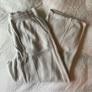 Barefoot Dreams CozyChic Ultra Lite Size Small White Cropped Pants Wide Leg